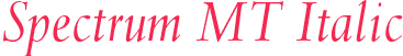 Spectrum MT Italic